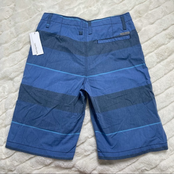 Calvin Klein Blue Stripe Board Shorts Sz 16 NWT - Picture 4 of 6